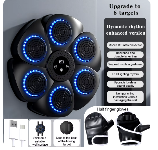 Maquina de Boxeo con Musica bluetooth