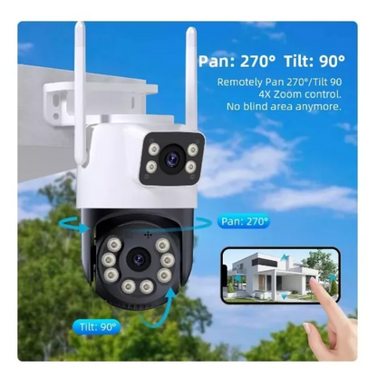 Camara doble lente IP wifi 220v 360